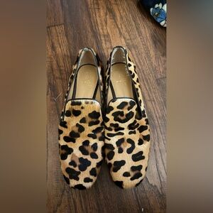 Leopard Print calf hair Loafers